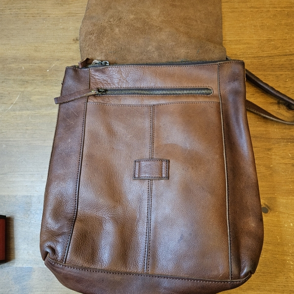 Duluth Trading Lifetime Leather Convertible Backpack Shoulder Bag Brown - Picture 8 of 13